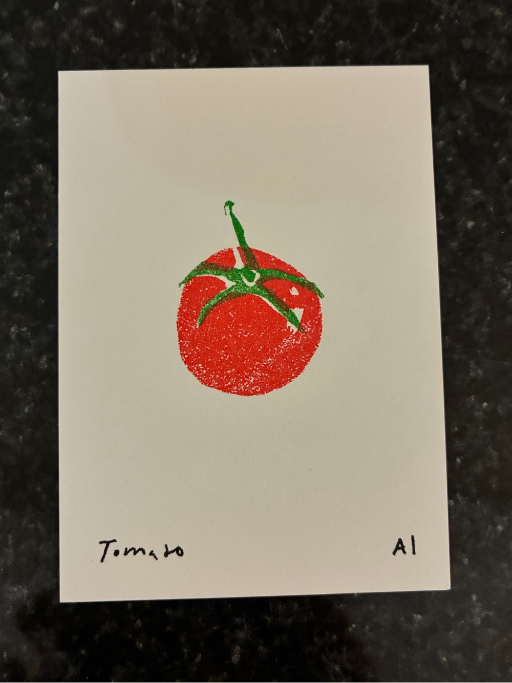 Tomato - Ana Inciardi Mini Print - Maine Emporium Vending Machine Art - Rare